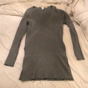 Gray cable knit sweater